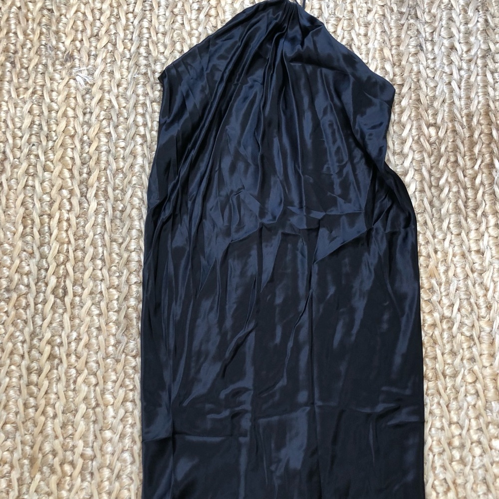 Nili Lotan Black Silk Midi Dress